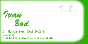 ivan bod business card